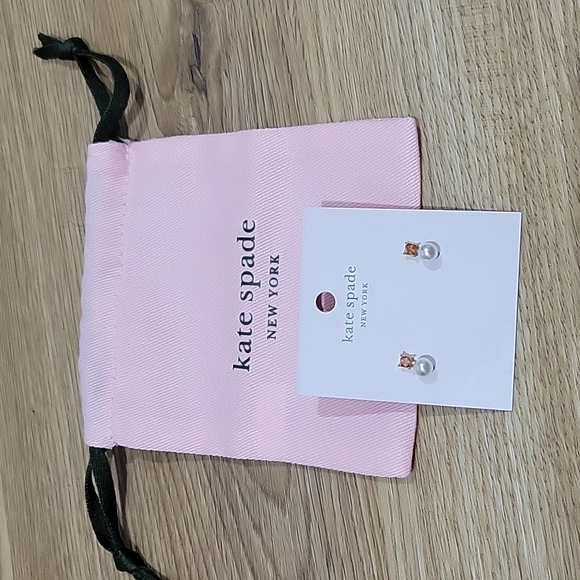 kate spade Jewelry - Kate Spade Champagne Little Gem Earrings